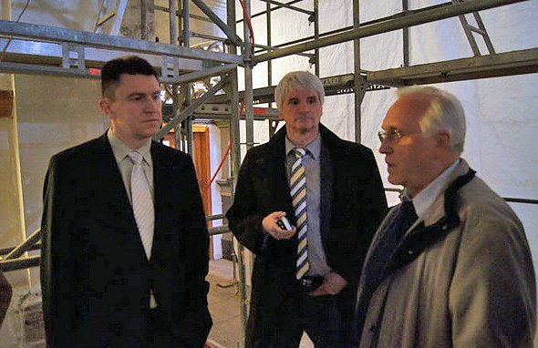 Bild: Pressegespr&auml;ch und Spende Unterkirche