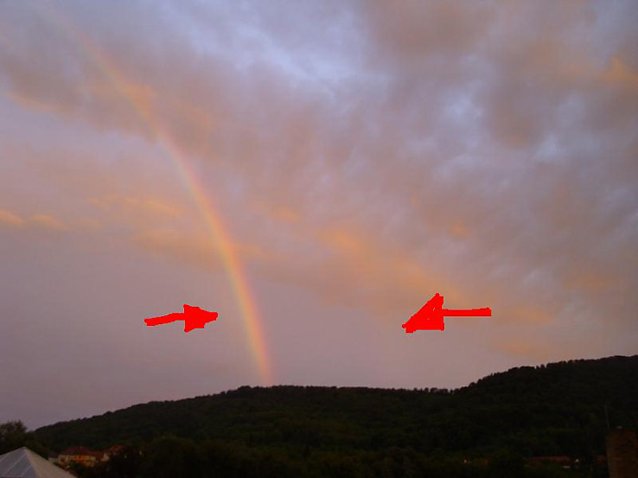 Bild: Regenbogen ohne Regen?