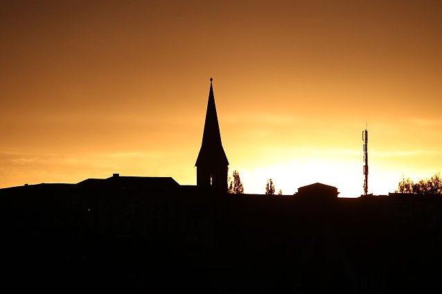 Bild: Heute Morgen: Blick auf den Nordh&auml;user Petri-Turm