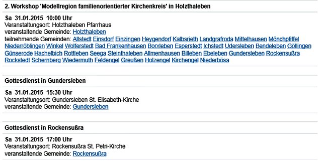 Bild: Gottesdienste am Samstag