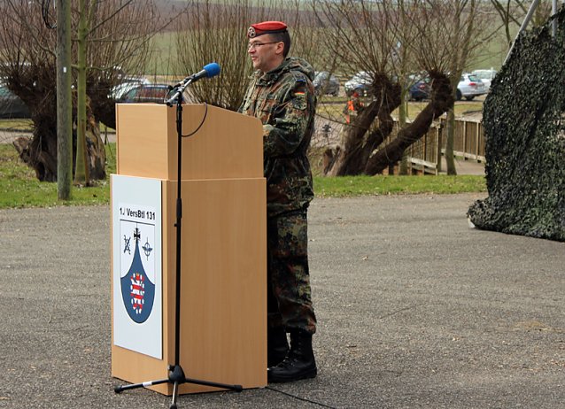 Bild: &Uuml;bergabe Kommando bei der 1. Kompanie des Versorgungsbataillons 131