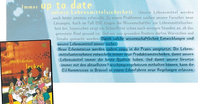 Bild: Werbung des BLL in der Schule