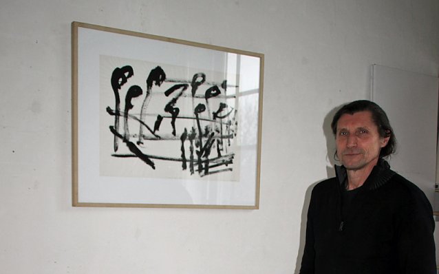 Bild: Bildhauer im Kulturcaf&eacute;
