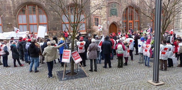 Bild: Warnstreik in Nordhausen