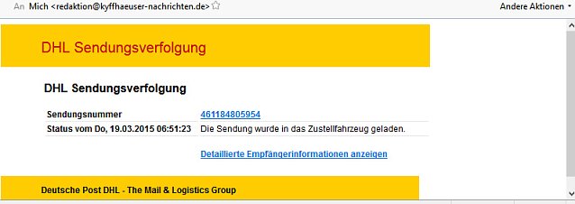Bild: Vorsicht E-Mail