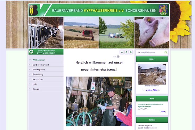 Bild: Kyffh&auml;user Bauern jetzt Online
