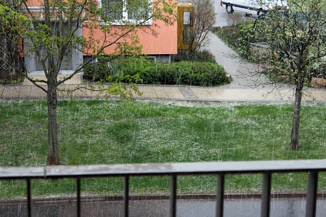 Bild: Kurzes Unwetter &uuml;ber Sondershausen