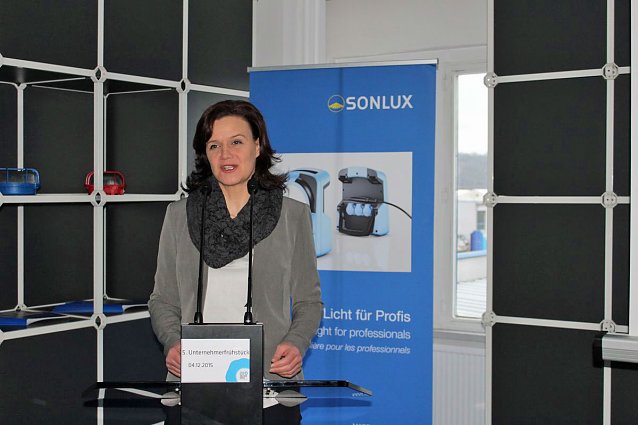 Bild: Wirtschaftsminister zum Unternehmerfr&uuml;hst&uuml;ck bei Sonlux