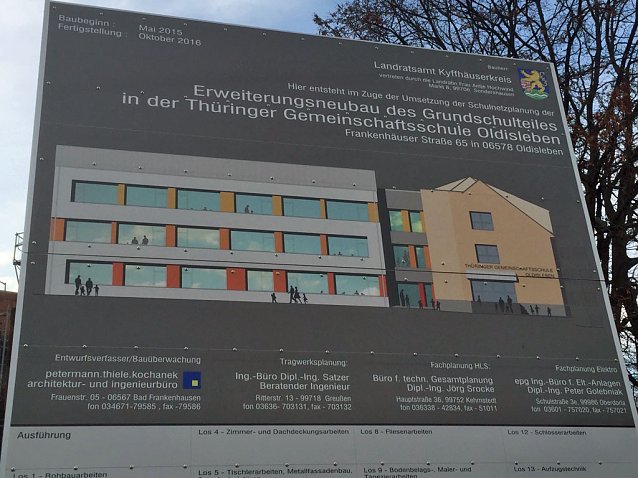 Bild: Richtfest an Schule in Oldisleben