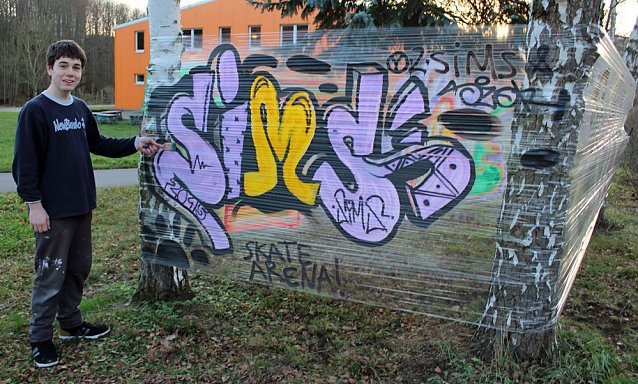 Bild: Graffiti K&uuml;nstler in der SkateArena