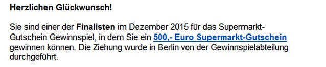 Bild: Vorsicht Gutschein