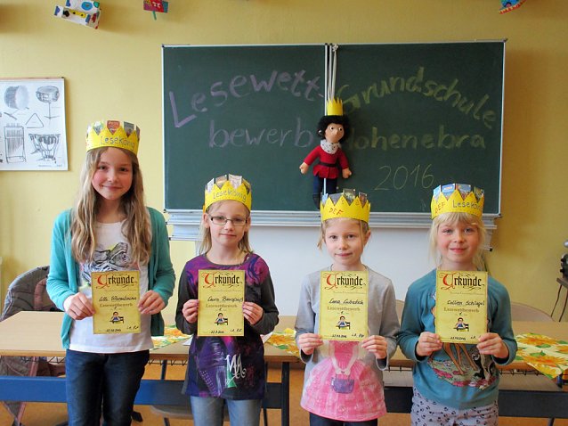 Bild: Lesewettbewerb an der Grundschule Hohenebra
