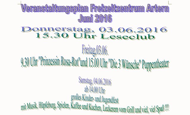Bild: Was ist in Artern los