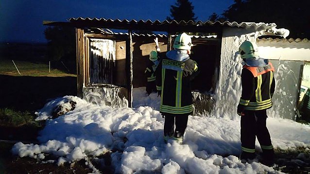 Bild: Laube geht in Flammen auf und mehr