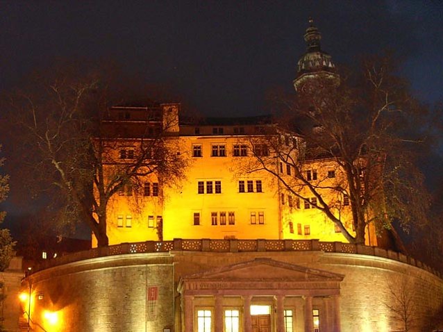 Bild: Schloss Sondershausen in der Nacht