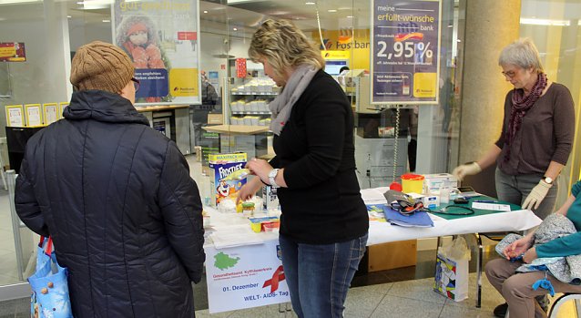 Bild: Informationsstand zum Thema Gesundheit