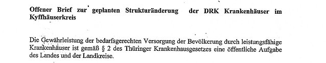 Bild: Kippt die medizinische Akut- Versorgung in Bad Frankenhausen?