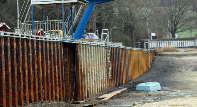 Bild: Am Bebraer Teich wird gebaut