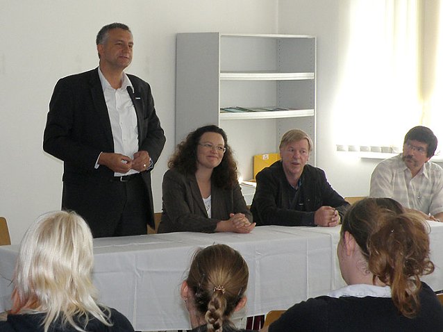 Bild: Nahles und Lemme in Artern