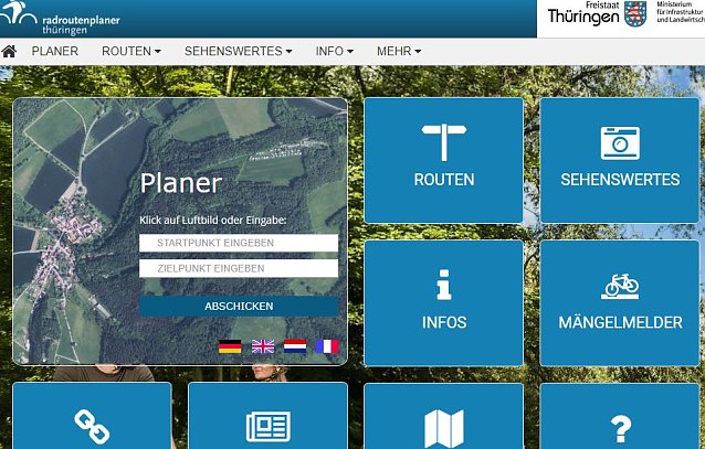 Bild:  Radroutenplaner mit neuem Design