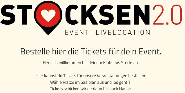 Bild: Klubhaus Stocksen mit neuem Ticketshop