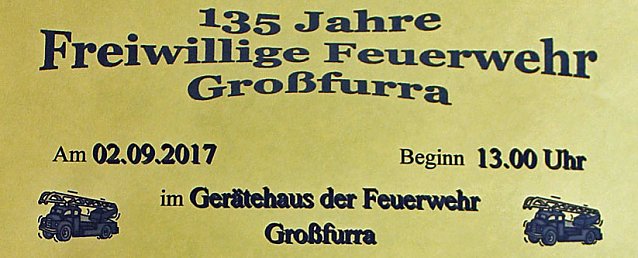 Bild: 135 Jahre Feuerwehr Gro&szlig;furra