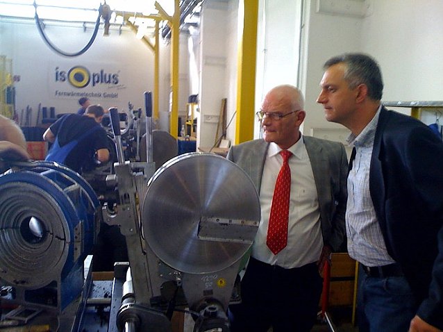 Bild: Steffen Lemme zu Besuch bei Isoplus 