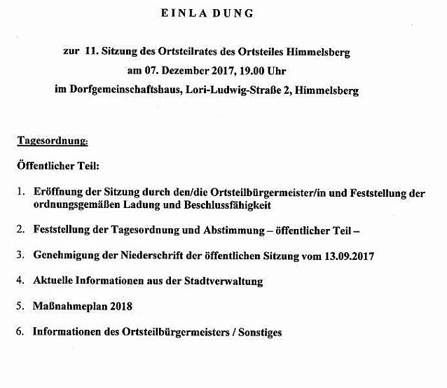 Bild: Kreistags-  und Ortsteilratssitzung