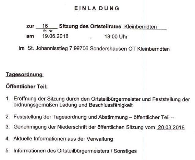 Bild: Einwohnerversammlung und Ortsteilrat