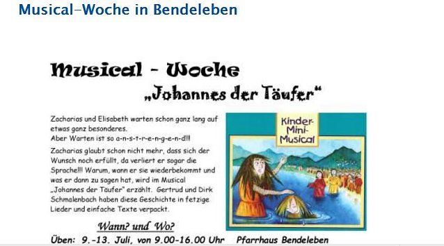 Bild: Konzert in der Region und &Uuml;bung