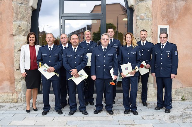 Bild: Bef&ouml;rderung im B&uuml;rgersaal der Cruciskirche