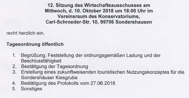 Bild: &Ouml;ffentlichen Sitzung Wirtsschaftsausschuss und mehr