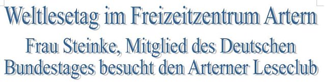 Bild: In Artern gelesen