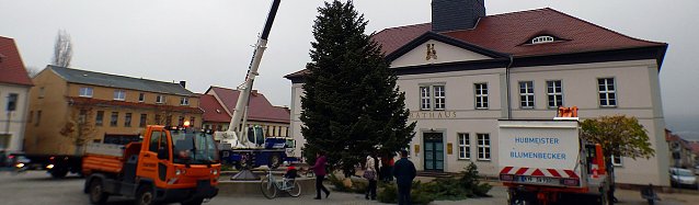 Bild: Weihnachtsmarkt in Bad Frankenhausen in Vorbereitung