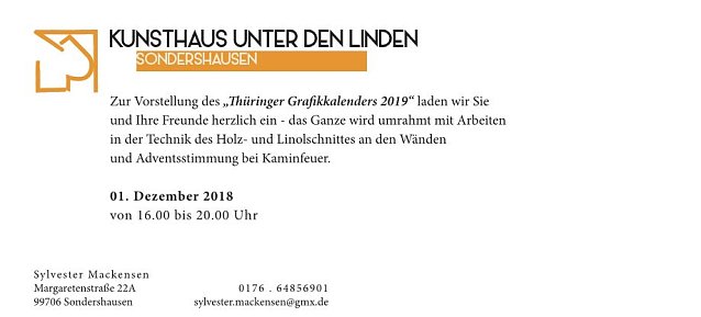 Bild: Vorstellung des Th&uuml;ringer Grafikkalenders 2019