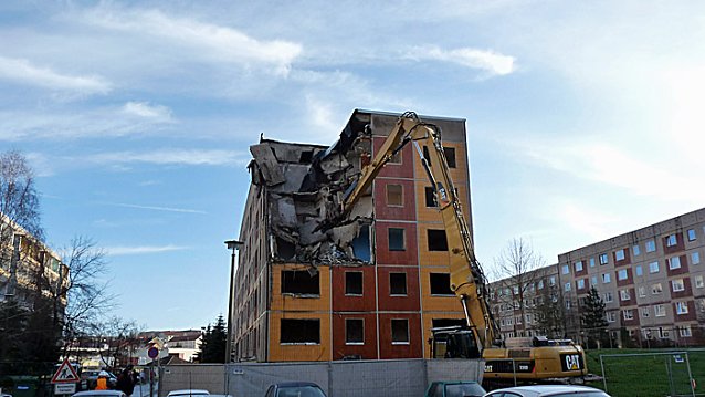 Bild: Abriss in der Weizenstra&szlig;e