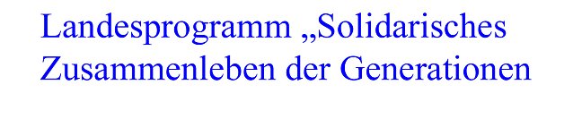 Bild: Solidarisches Zusammenleben der Generationen