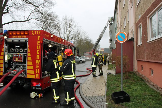 Bild: Balkonbrand in Sondershausen