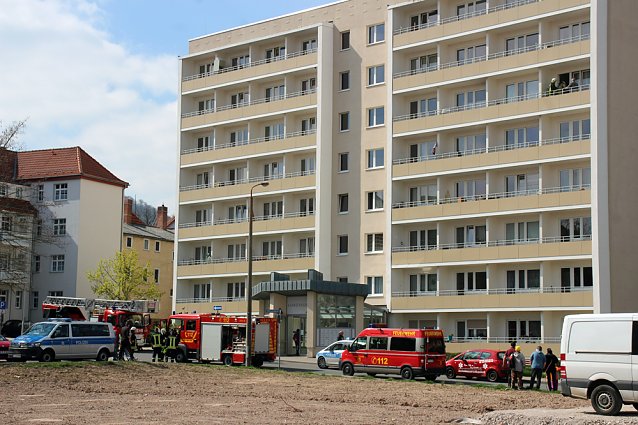 Bild: Brand auf Balkon in Sondershausen