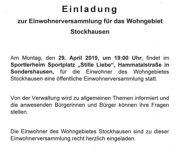 Bild: Einwohnerversammlung