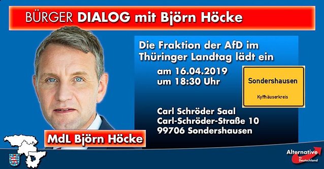 Bild: Bj&ouml;rn H&ouml;cke (AfD) im B&uuml;rgerdialog