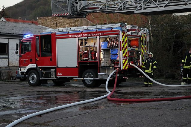 Bild: Dachstuhlbrand in Sondershausen Bebra