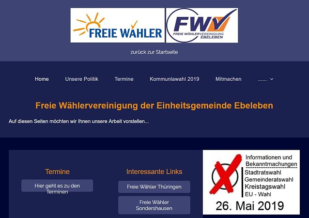 Bild: Freie W&auml;hler mit neuer Webseite