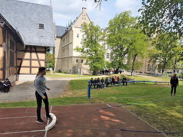 Bild: Am Scholl-Gymnasium flogen die Kugeln am weitesten