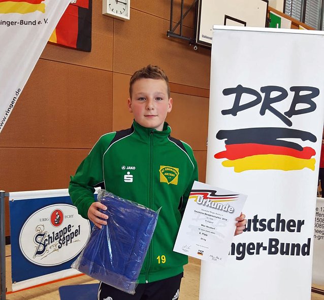 Bild: 6. Platz bei den Deutschen Meisterschaften f&uuml;r Max Neubert