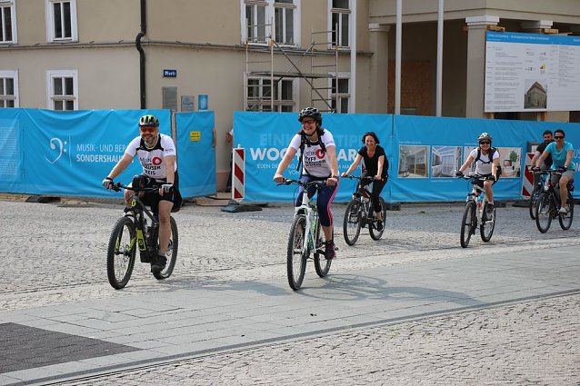 Bild: Start f&uuml;rs STADTRADELN 2019