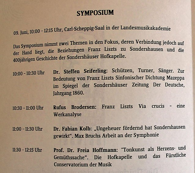 Bild: Symposium bei Liszt-Biennale
