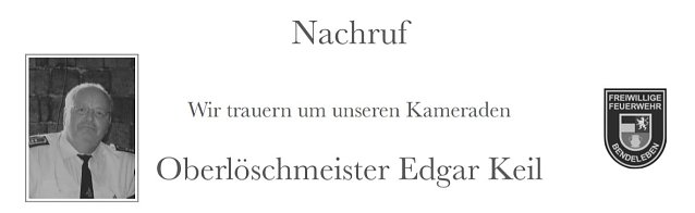 Bild: Nachruf f&uuml;r Kameraden