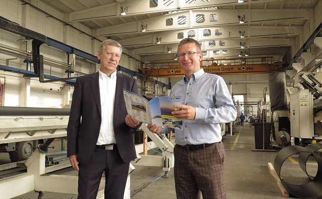 Bild: v.l. Herrn J&ouml;rg Kauschat (Gesch&auml;ftsf&uuml;hrer) und Herrn Axel Kirstein (Betriebsleiter) der isoplus Fernw&auml;rmetechnik GmbH