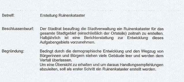 Bild: Ruinenkataster und mehr